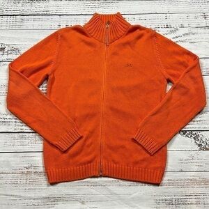Thomas Burberry zip up sweater cotton size large‎